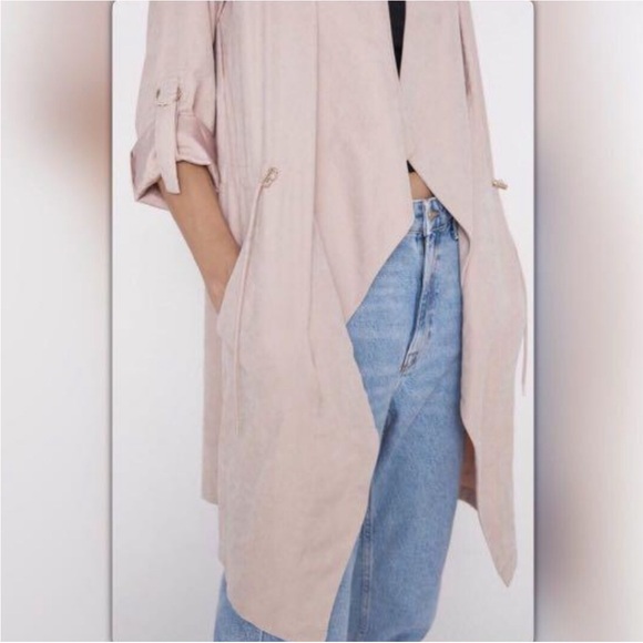 Zara| Waterfall Duster Jacket Size Medium - Picture 8 of 12